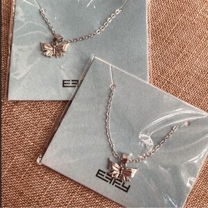 [ FIRM price ] Two EFFY Butterfly Necklaces